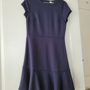 GAP navy and white polka dot dress